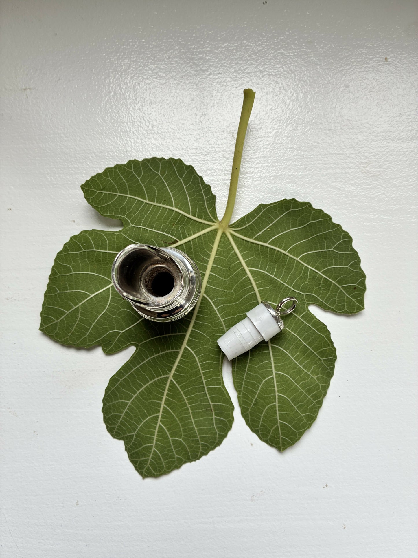 Silver wine pourer