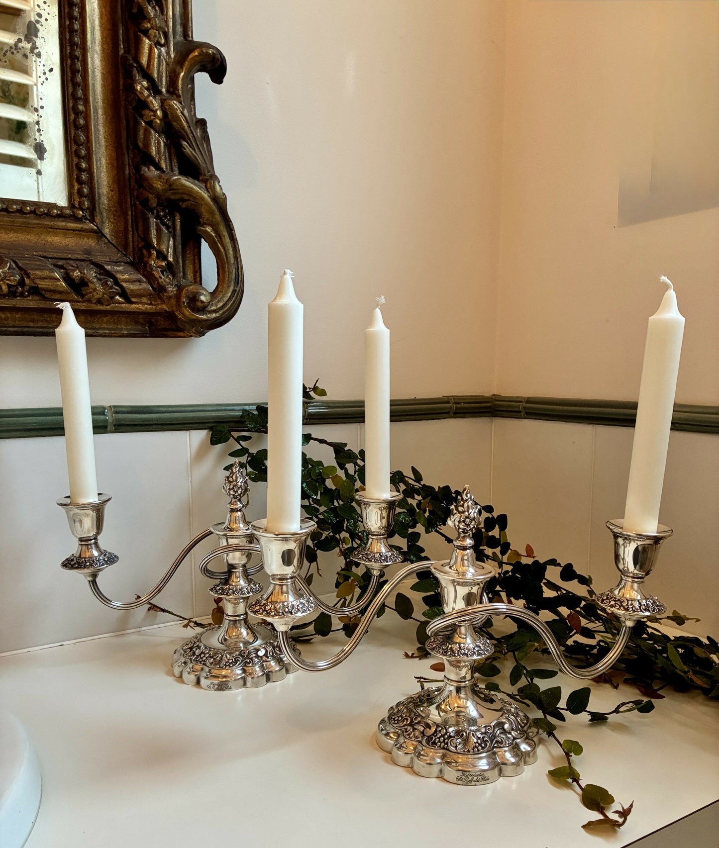 Pair of Hardy Bros Silver Candelabras