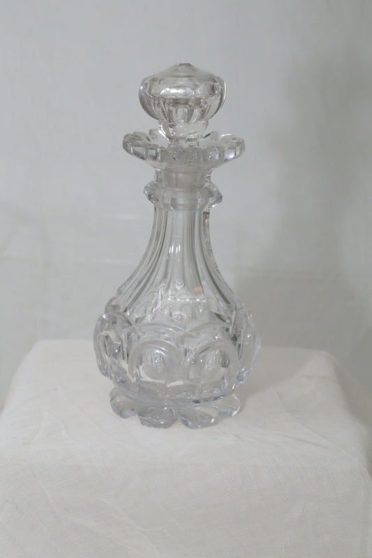 Victorian cut glass perfume bottle