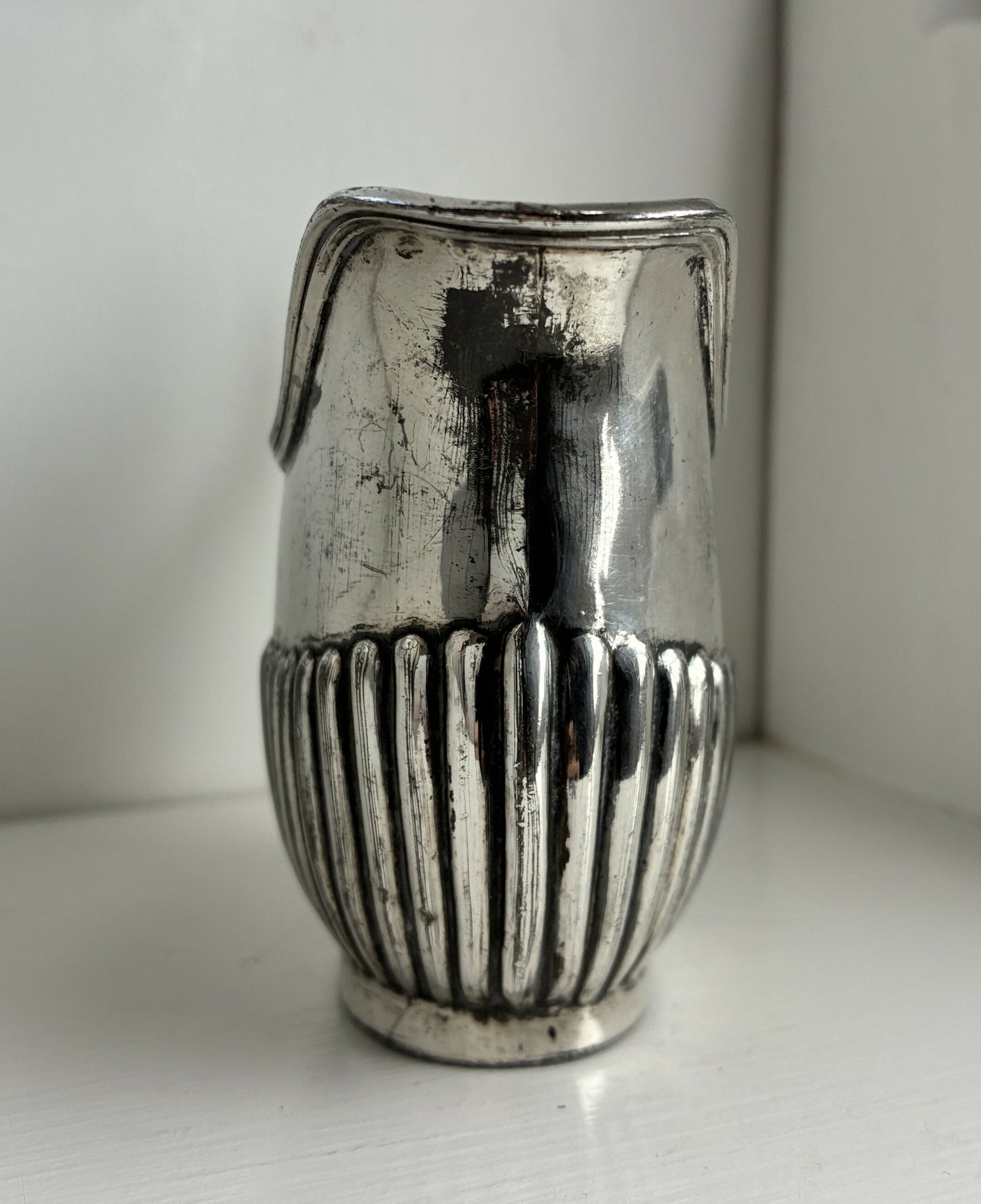 Reeded Silver Creamer Jug