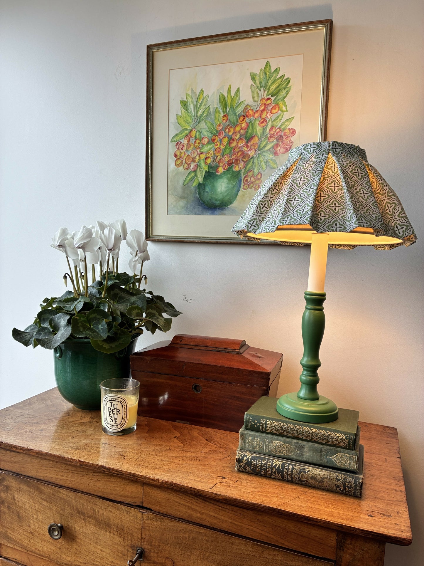 Green Candlestick Lamp