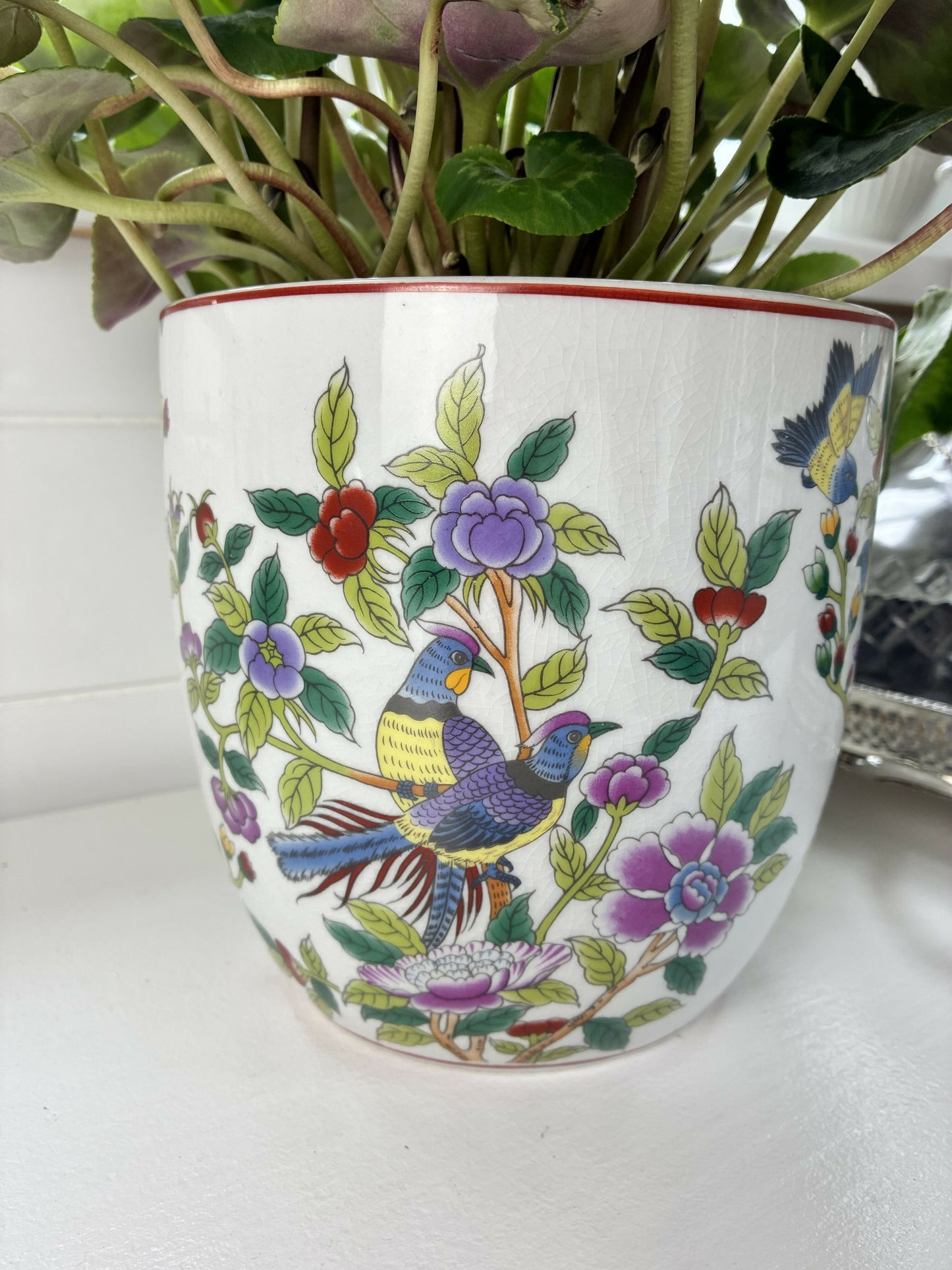 Chinoiserie Cache Pot Planter