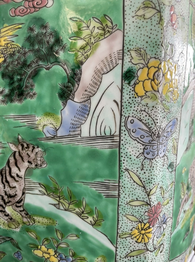 Whimsical Vintage Chinoiserie Animal Lamp Base