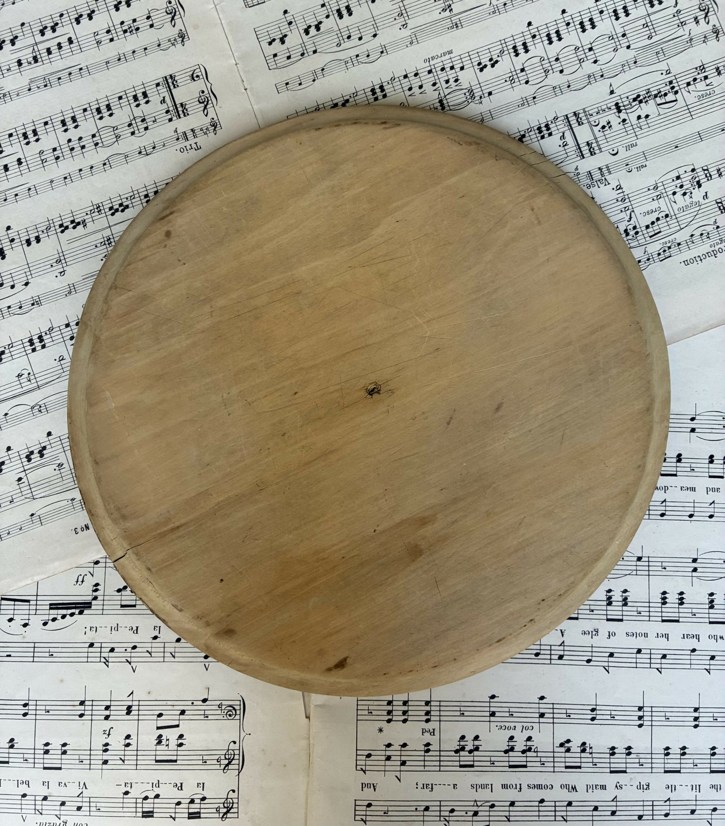 Vintage Carved Wooden Bread Board