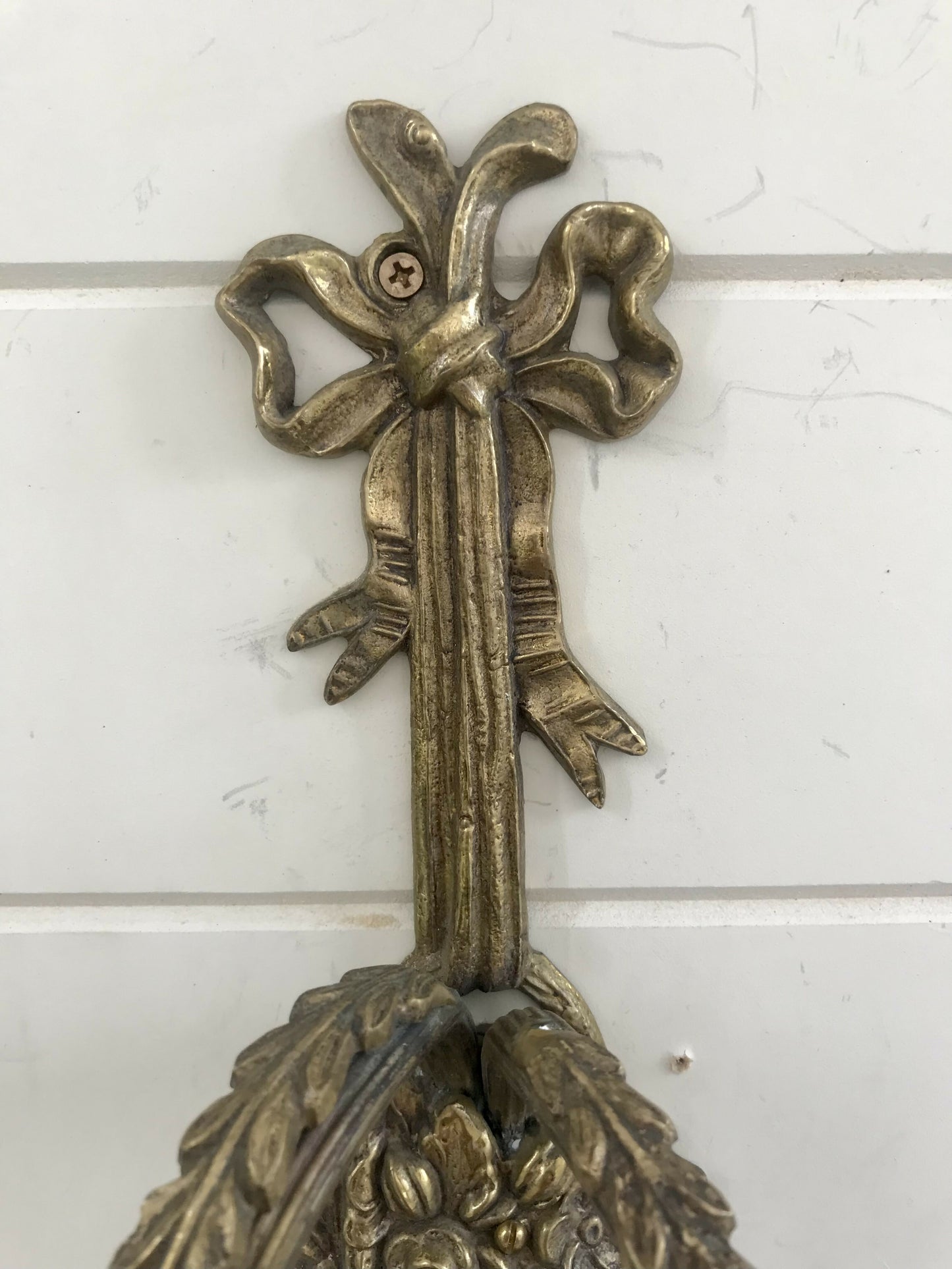 French brass wall sconce