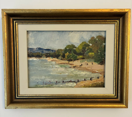 “Beach Groynes” Impressionist Painting
