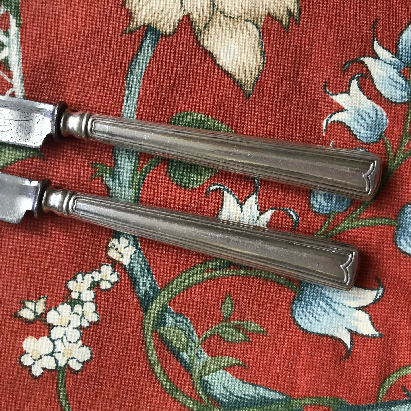 Pair of Silver handled Pate knives