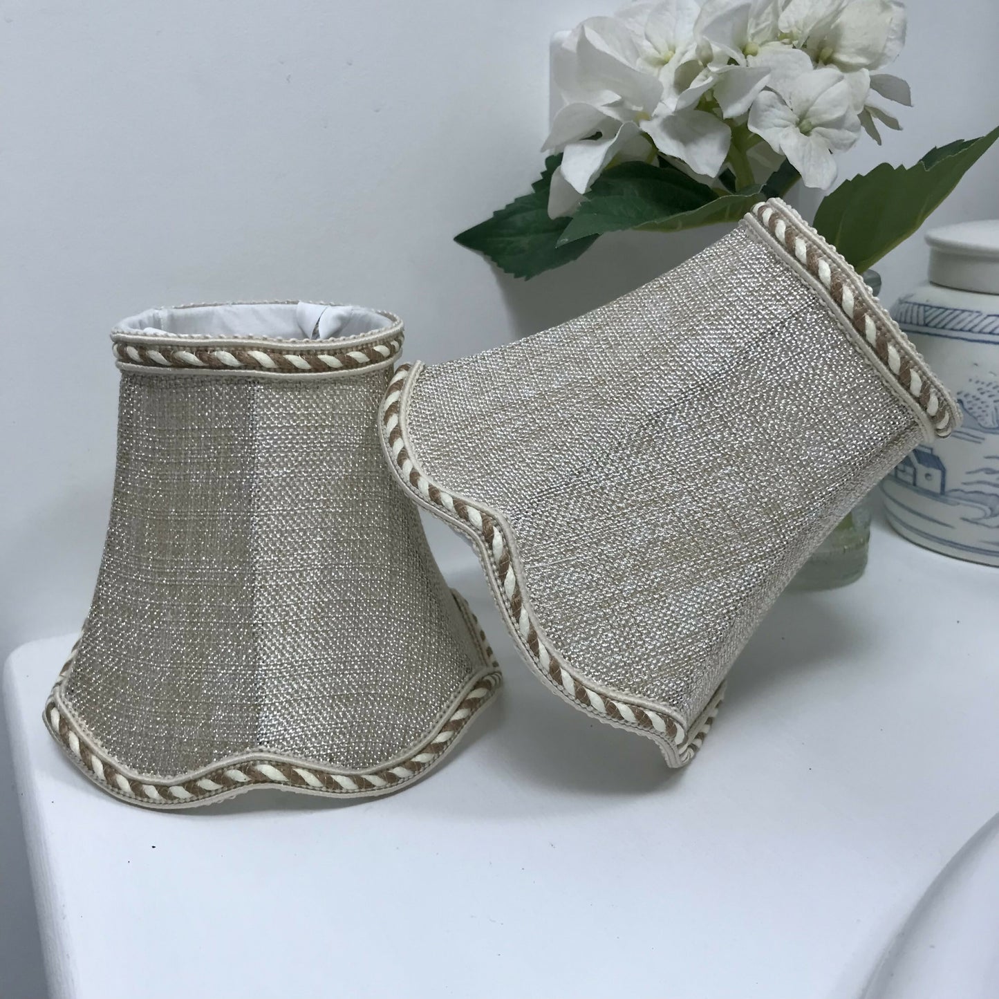 Scalloped clip on shades