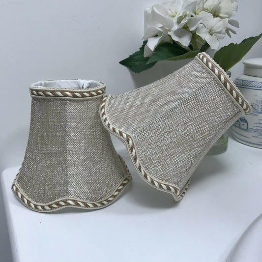 Scalloped clip on shades