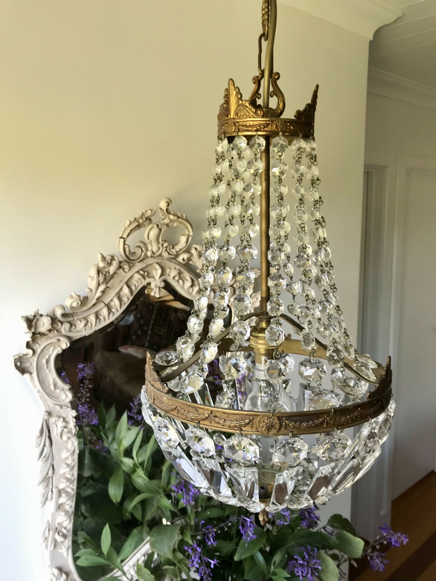 French Basket Style Chandelier