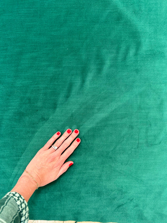 Fabric meterage 140cm W x 120cm L - Emerald Velvet