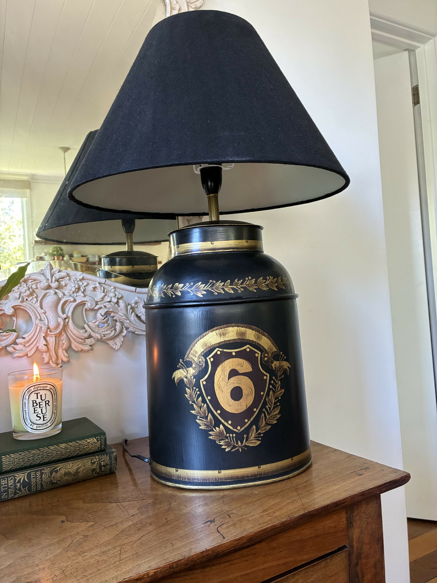 Tin Tea Caddy Lamp