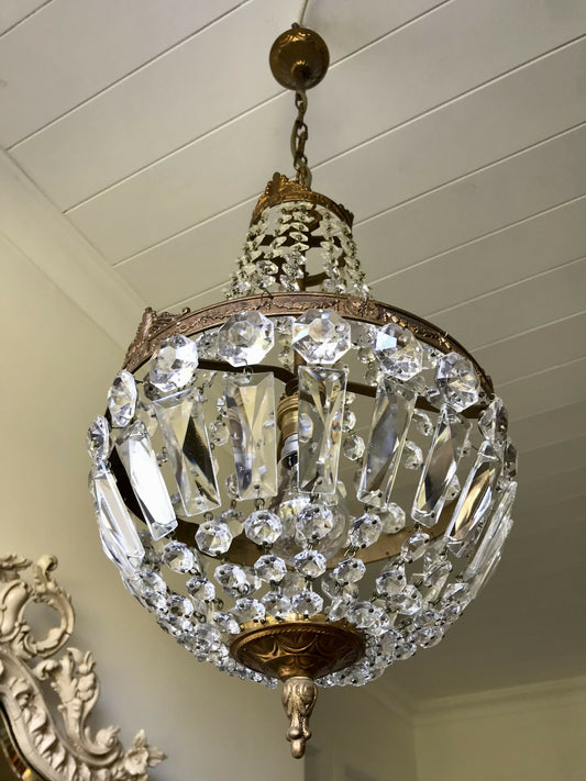 French Basket Style Chandelier