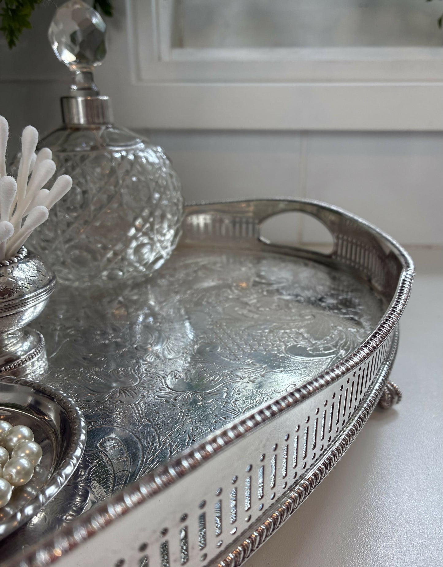 Large Oval Silver Tray