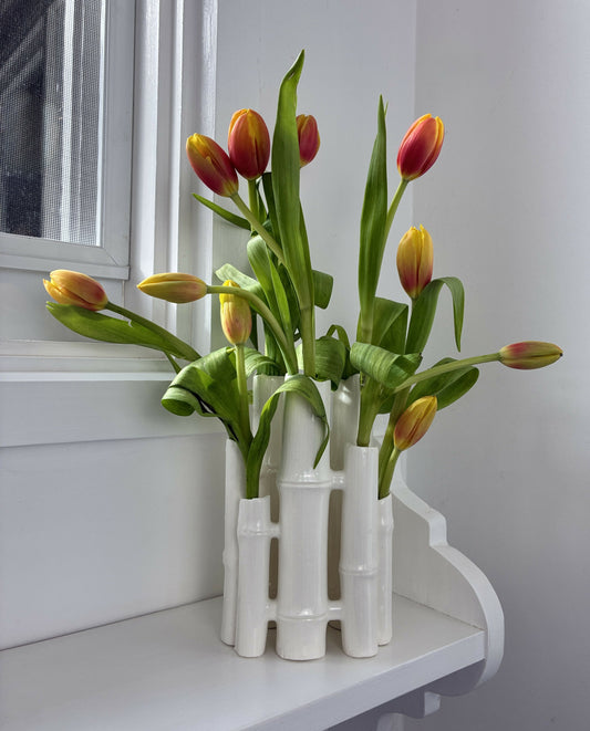 Faux Bois Bamboo Vase