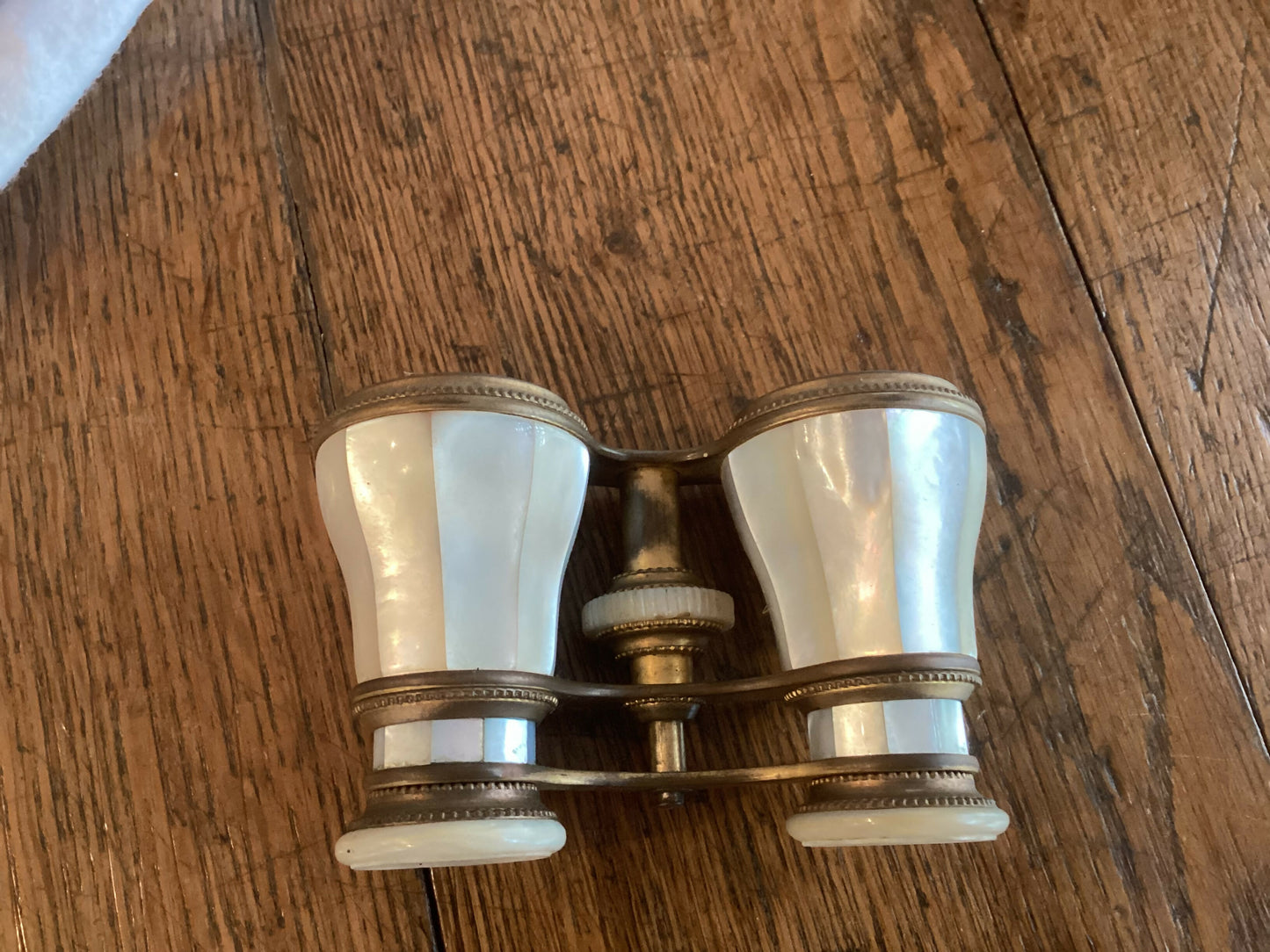 Art Deco Paris Opera Glasses, Mother of Pearl & Brass with original case