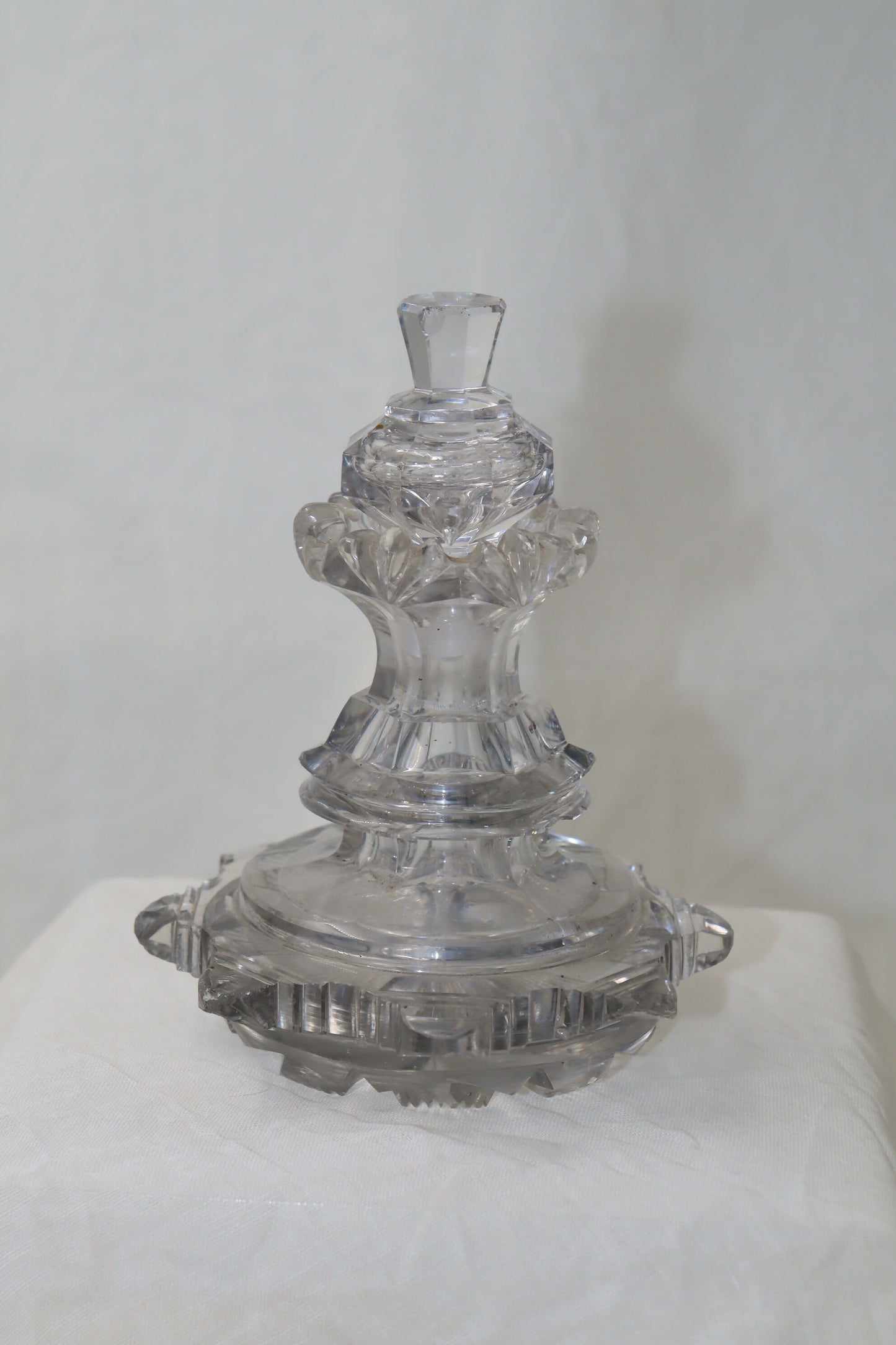 Victorian cut crystal perfume bottle