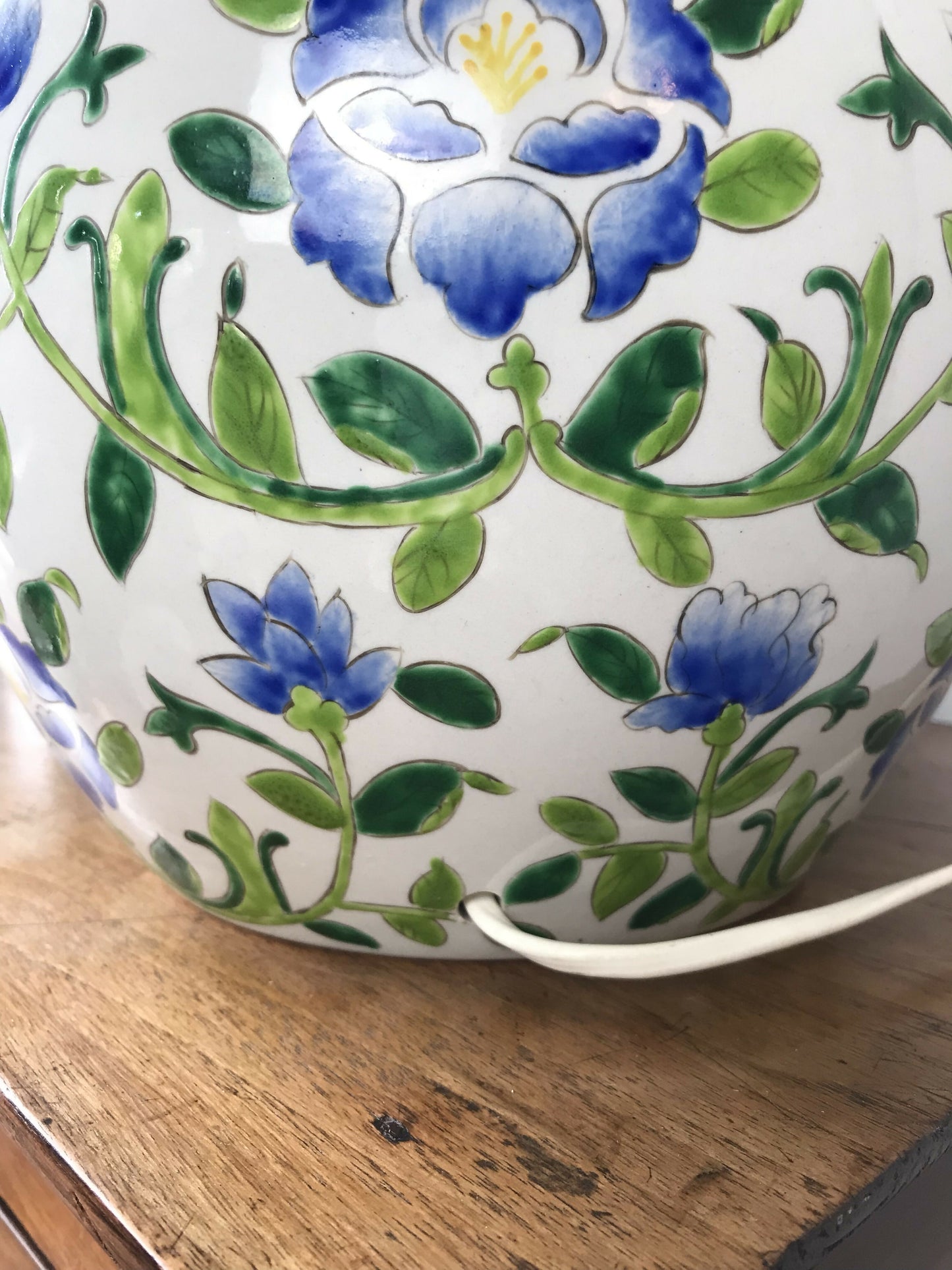 Oversized Chinoiserie Ginger Jar Lamp Base