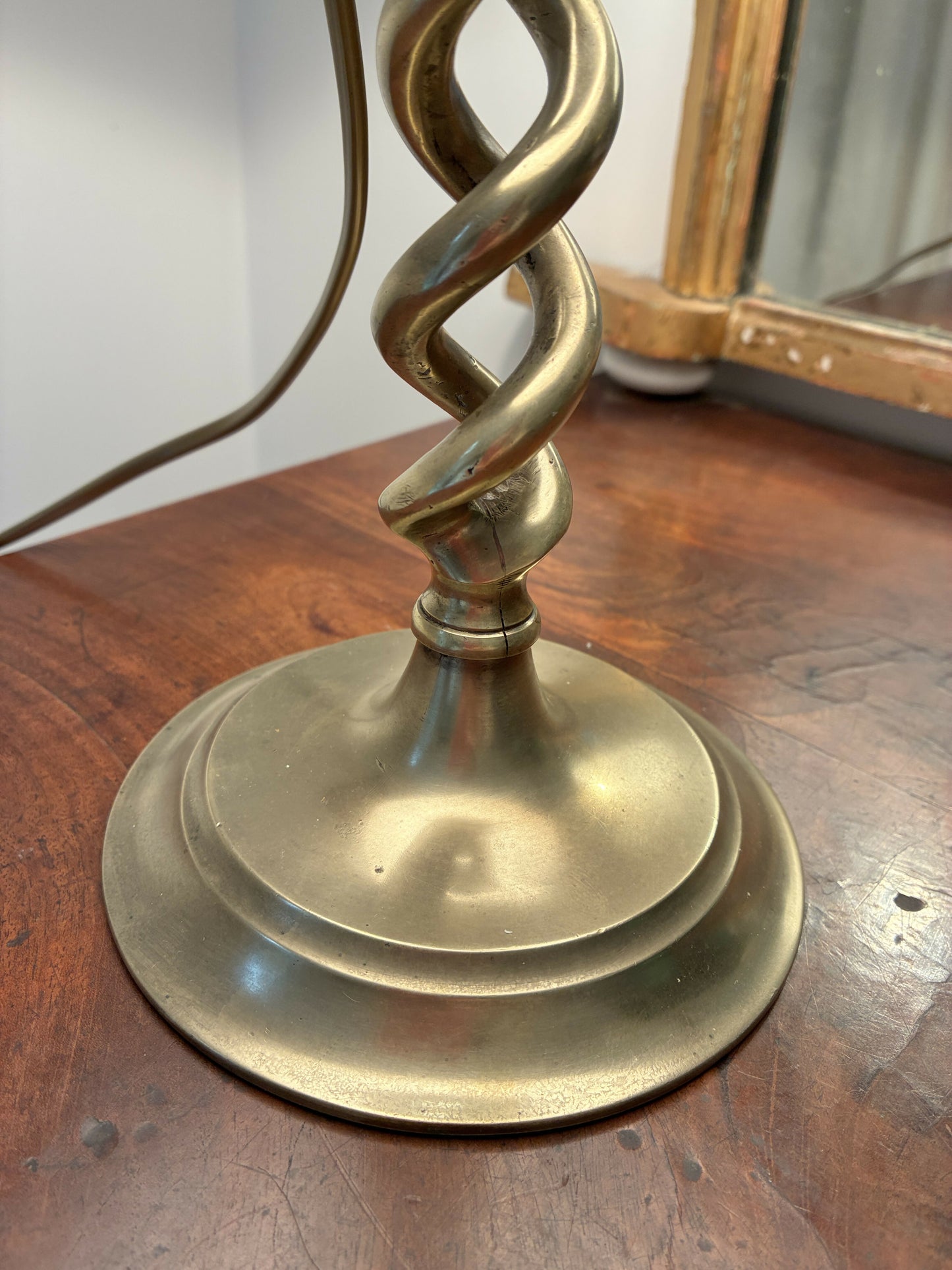 Brass Barley Twist Lampbase