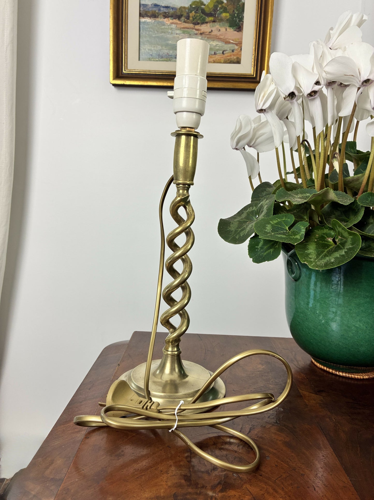 Brass Barley Twist Lampbase