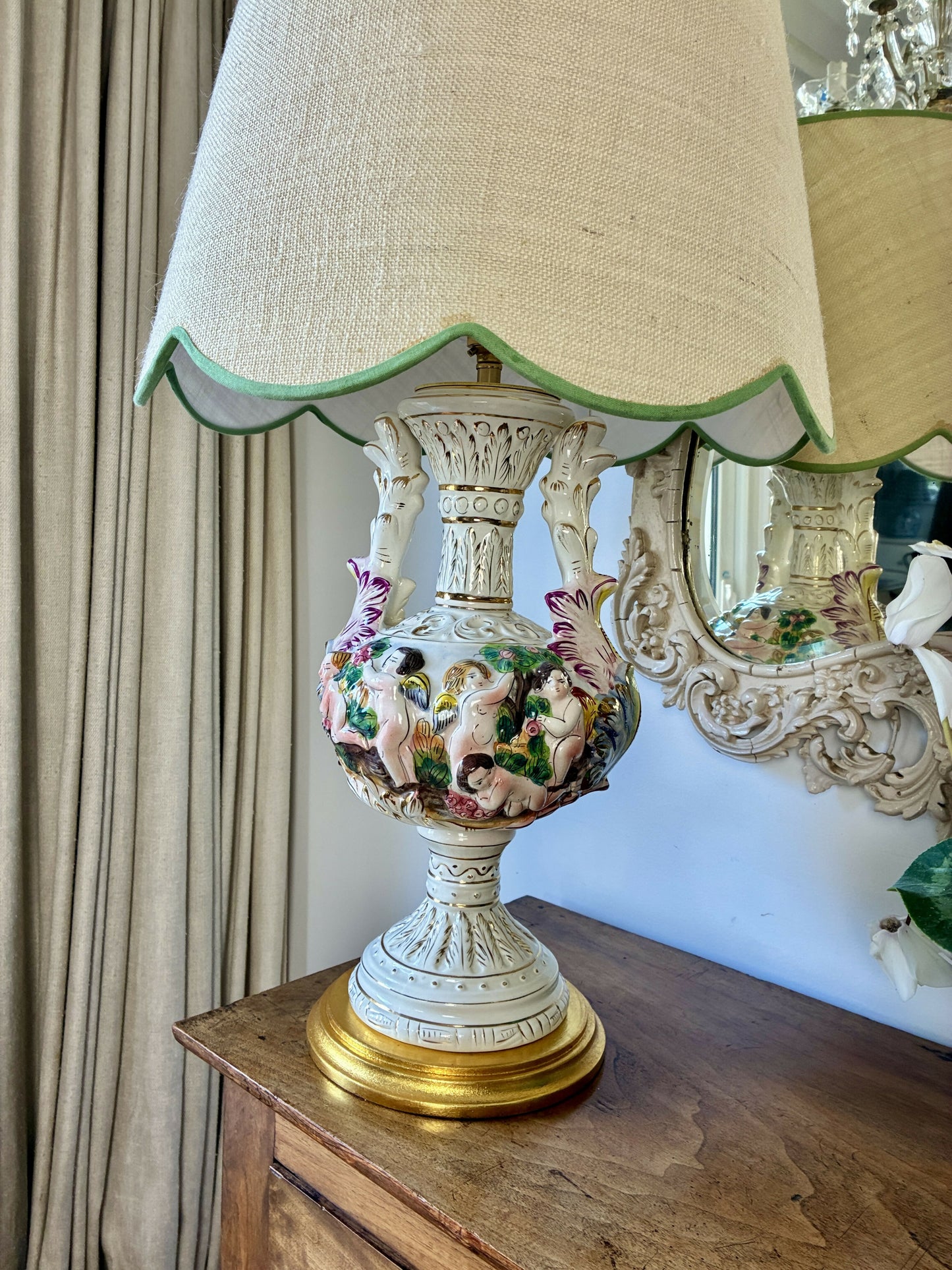Large Capodimonte Keramos Lampbase
