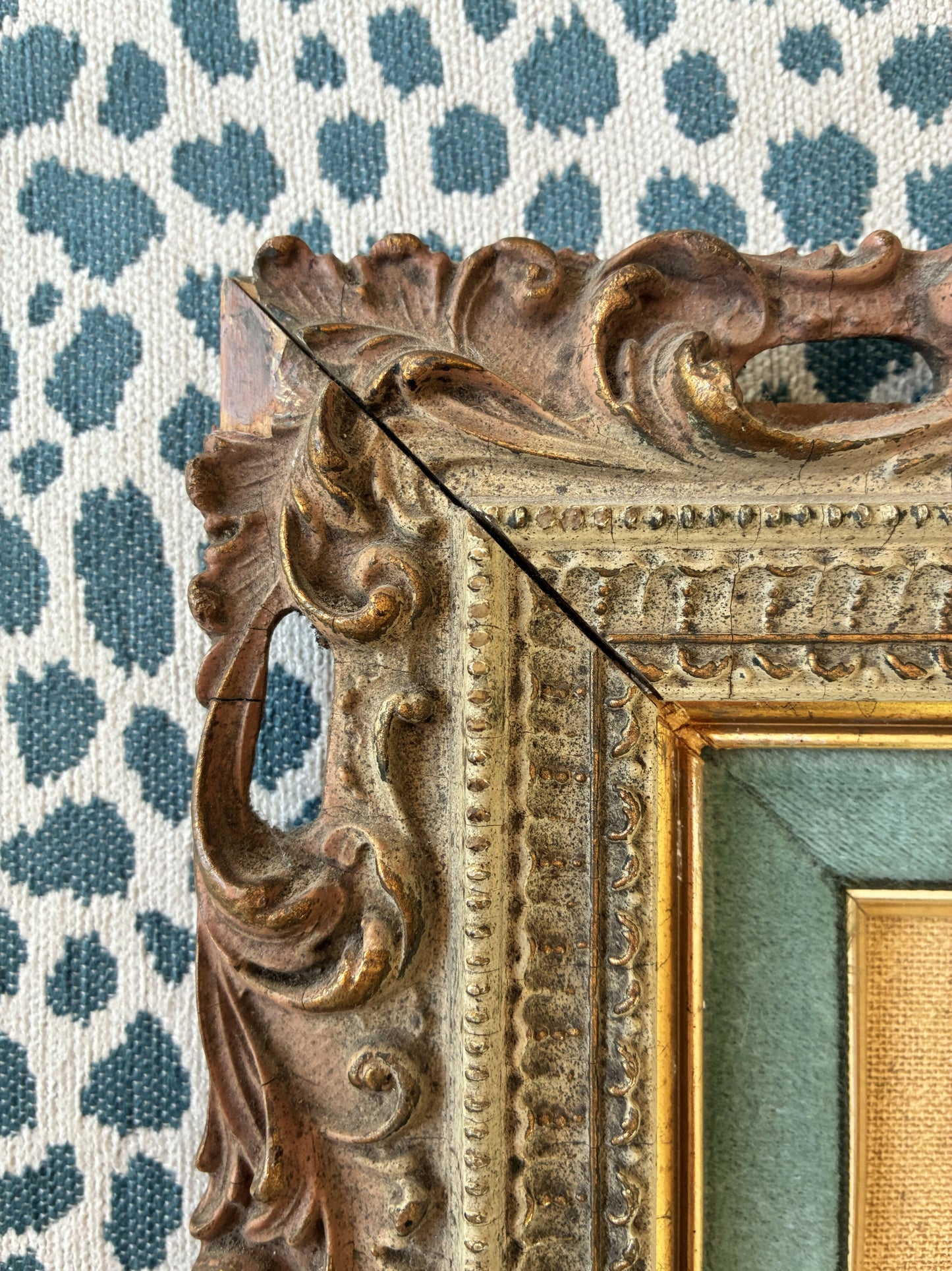 Floral Still Life in Antique Frame