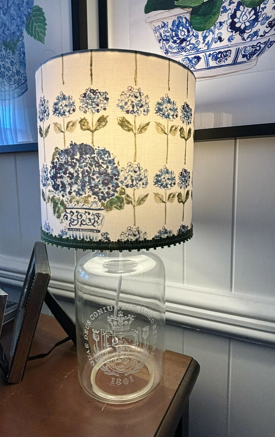 Glass lamps with Floral shades