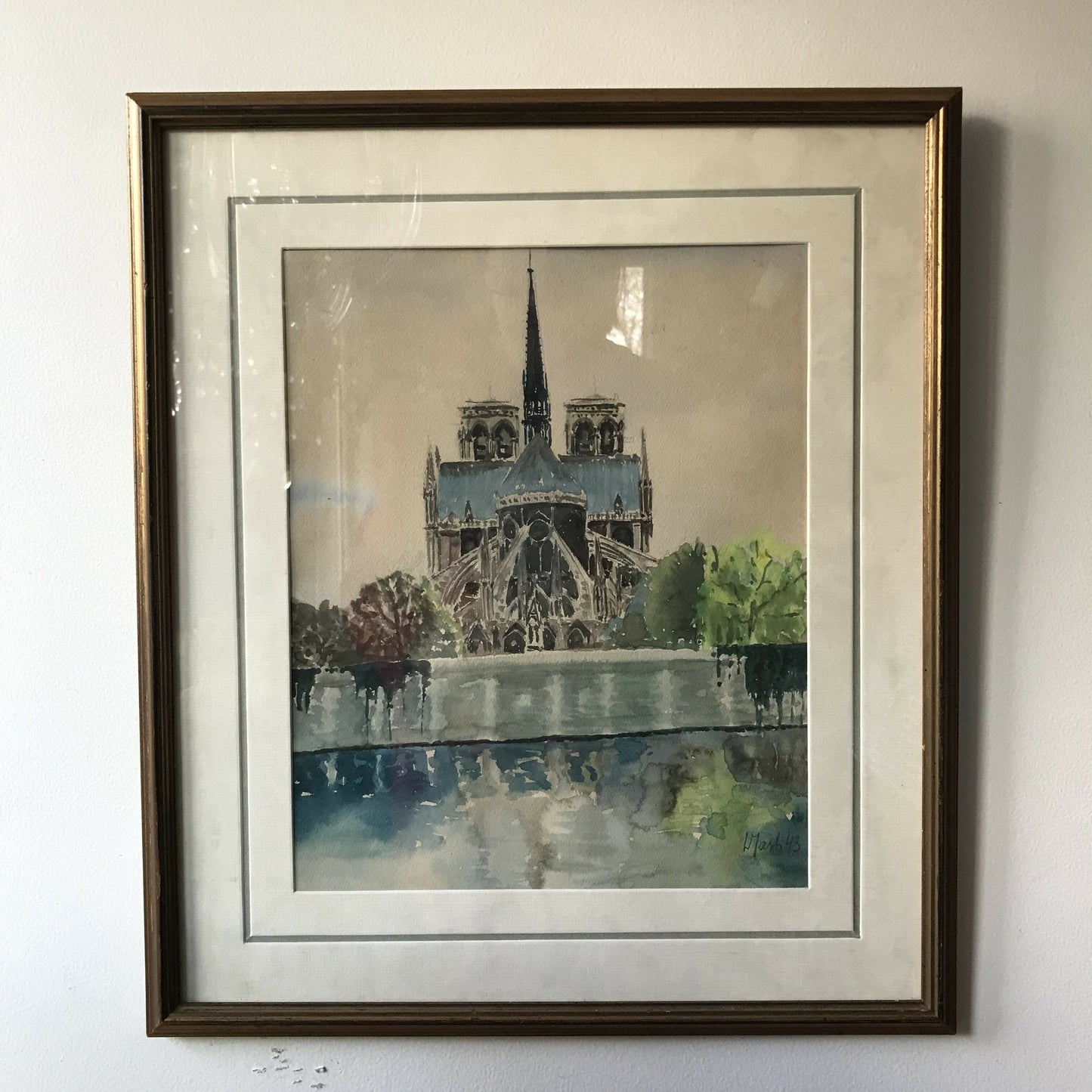 Watercolour of Notre Dame