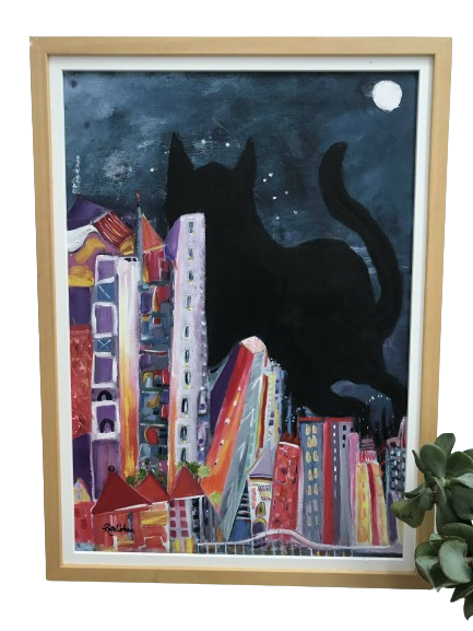 Black Cat in the City by Ruth Cohen