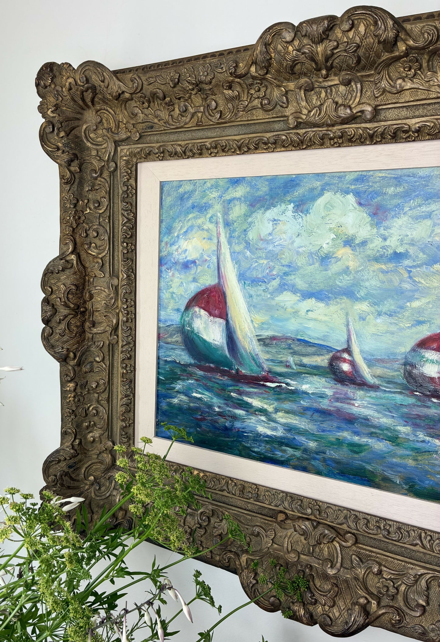 Original painting in magnificent antique frame