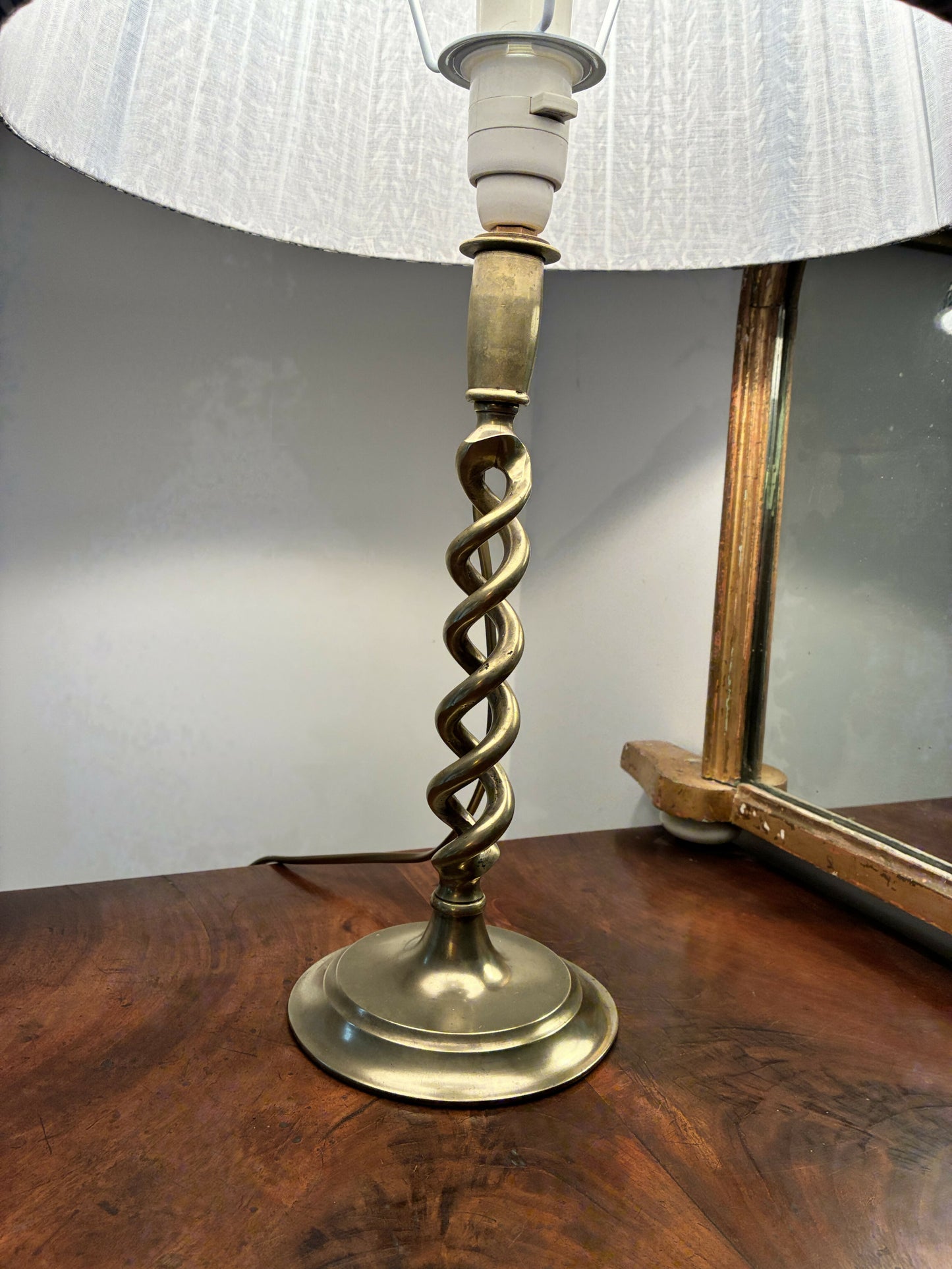 Brass Barley Twist Lampbase