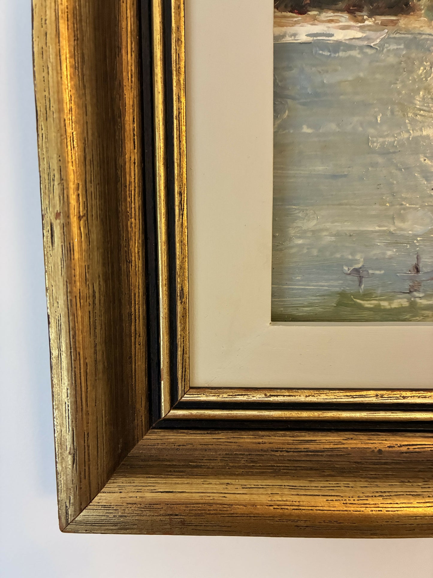 “Beach Groynes” Impressionist Painting