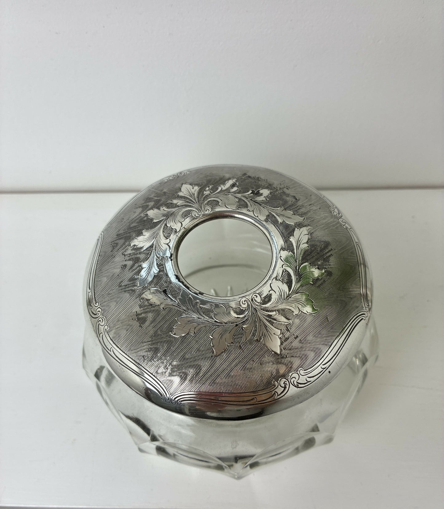Silver topped Vanity Jar