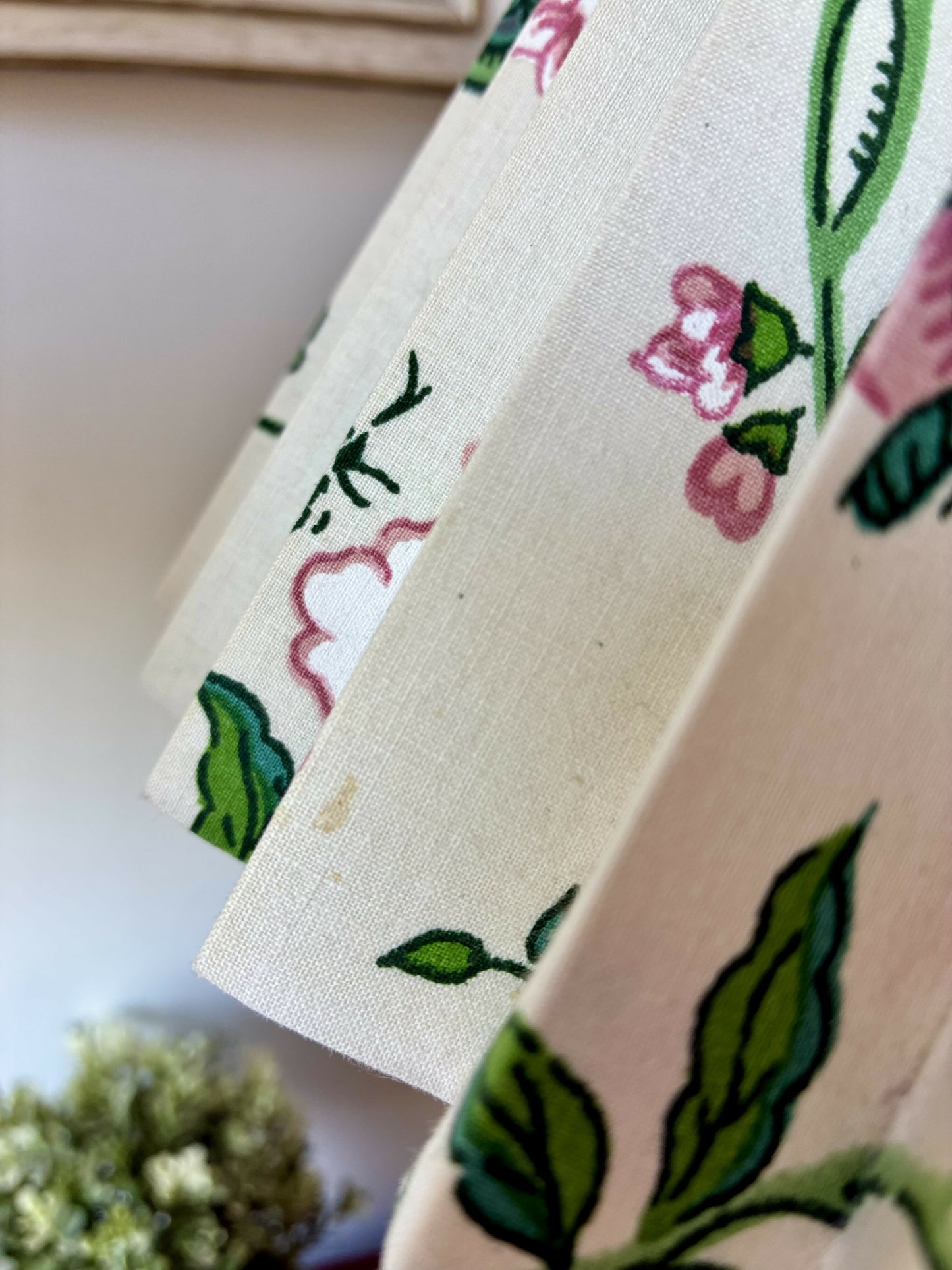 Pair of Green Candlestick Lamps with Pleated Shades