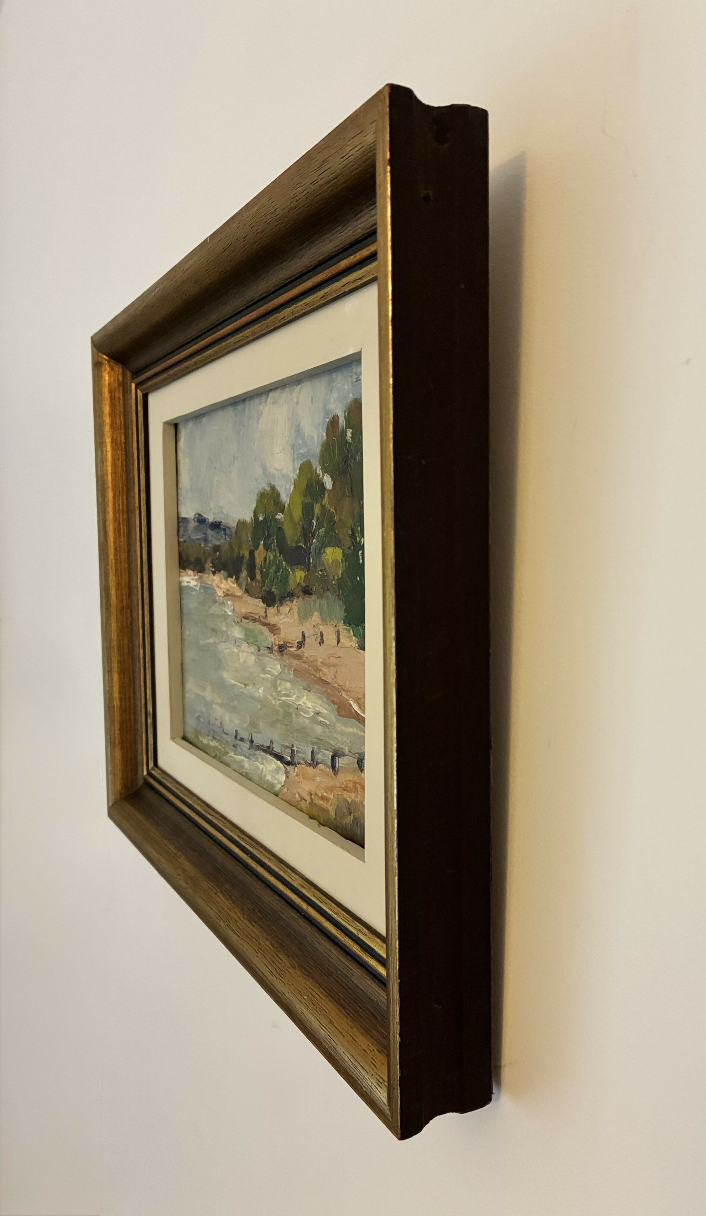 “Beach Groynes” Impressionist Painting