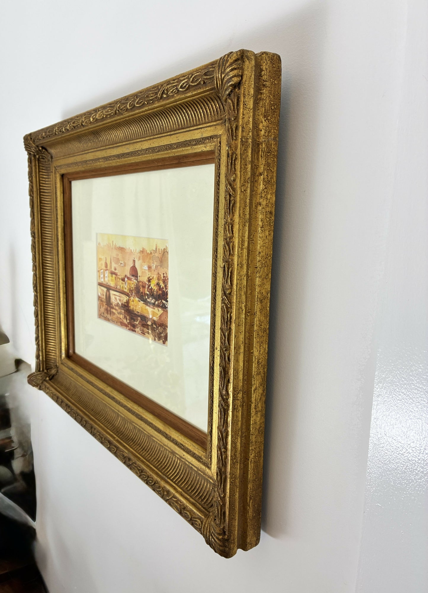 Florentine Watercolour in Gilt frame