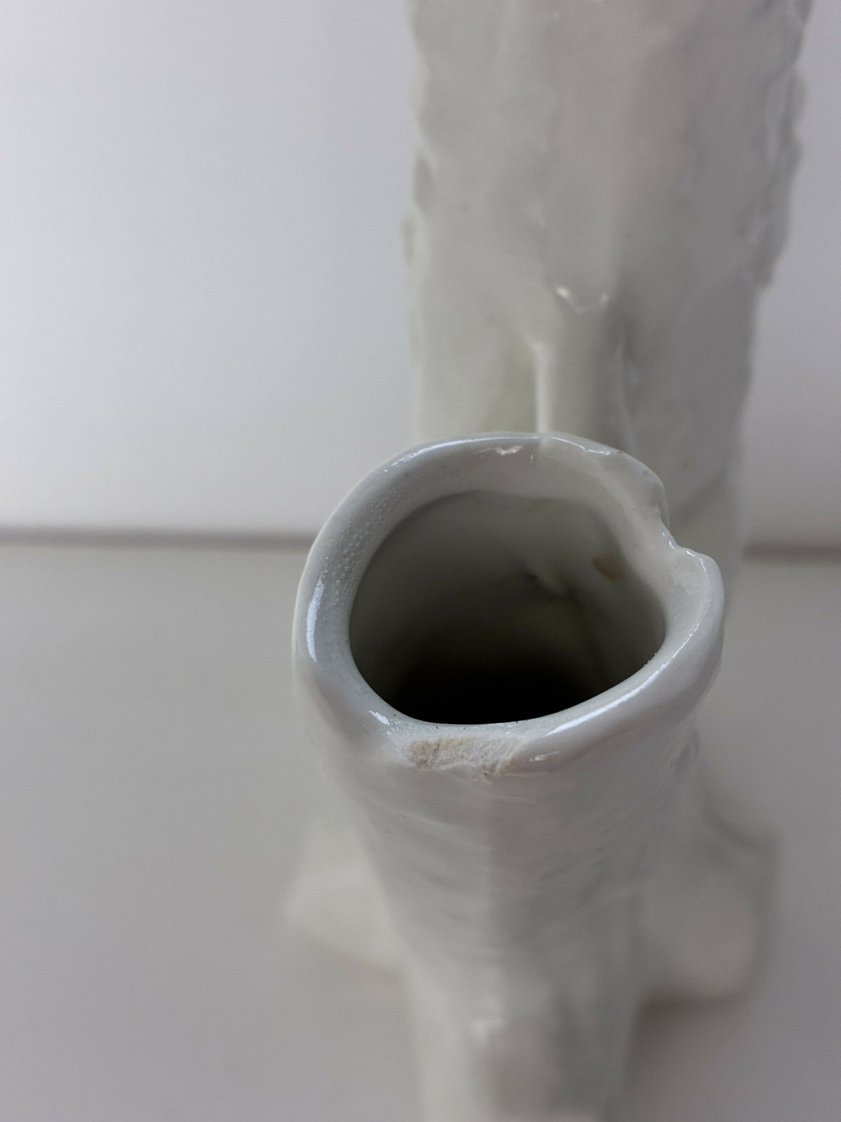 Fan Shaped Faux Bois Vase