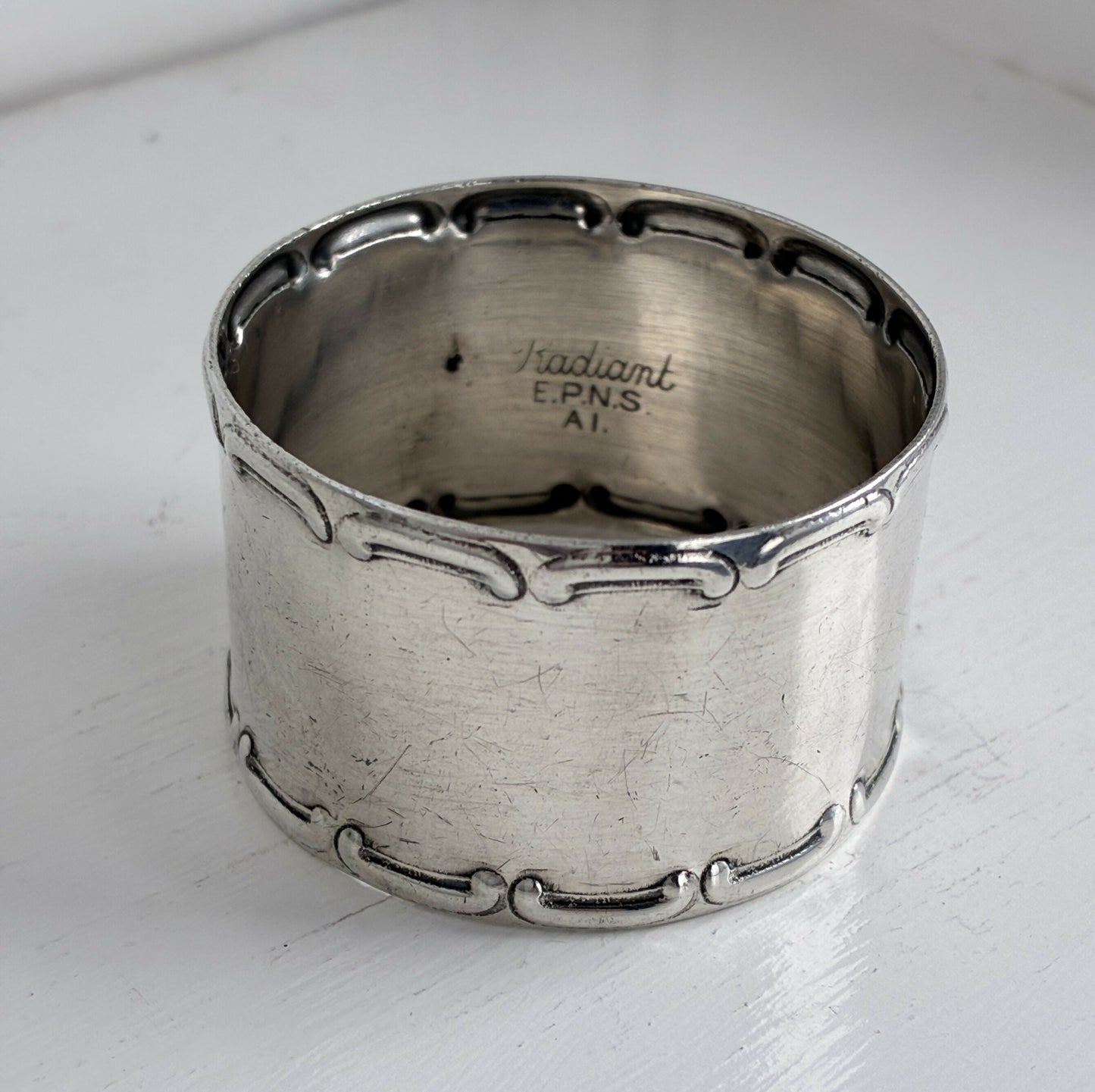 Silver Napkin ring ‘Phillipa Anne’