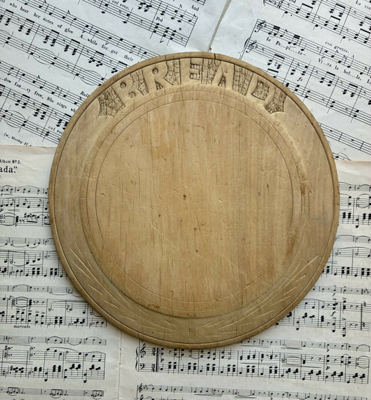 Vintage Carved Wooden Bread Board