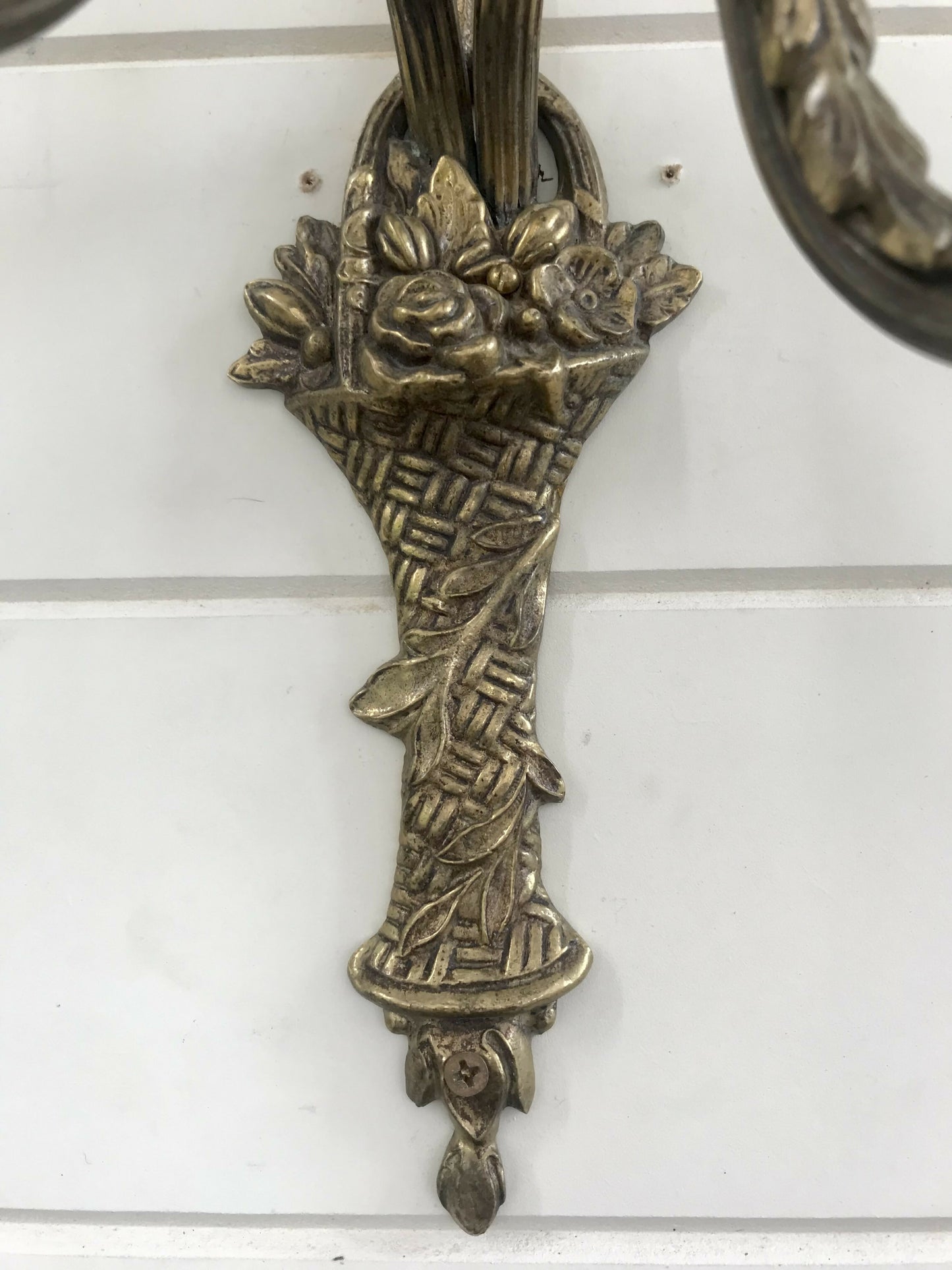 French brass wall sconce