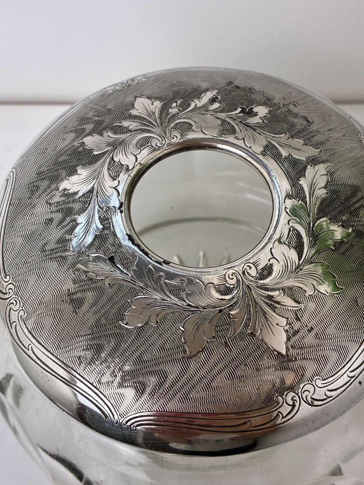 Silver topped Vanity Jar