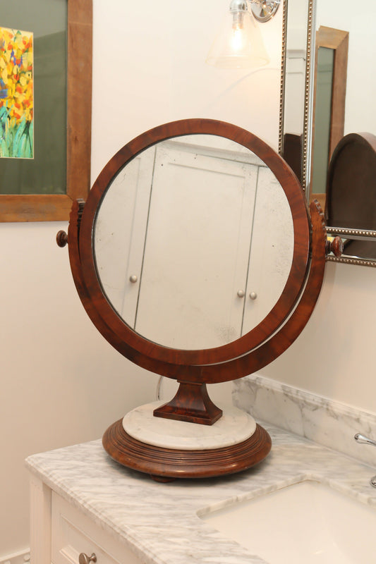 Georgian circular toilet mirror