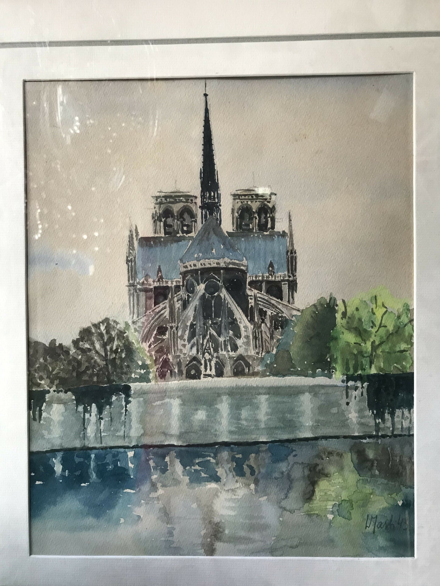 Watercolour of Notre Dame