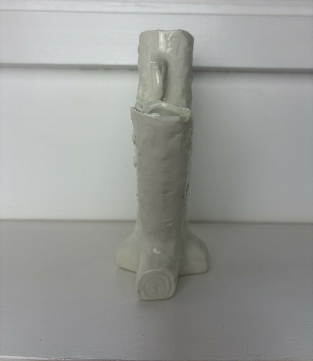 Fan Shaped Faux Bois Vase