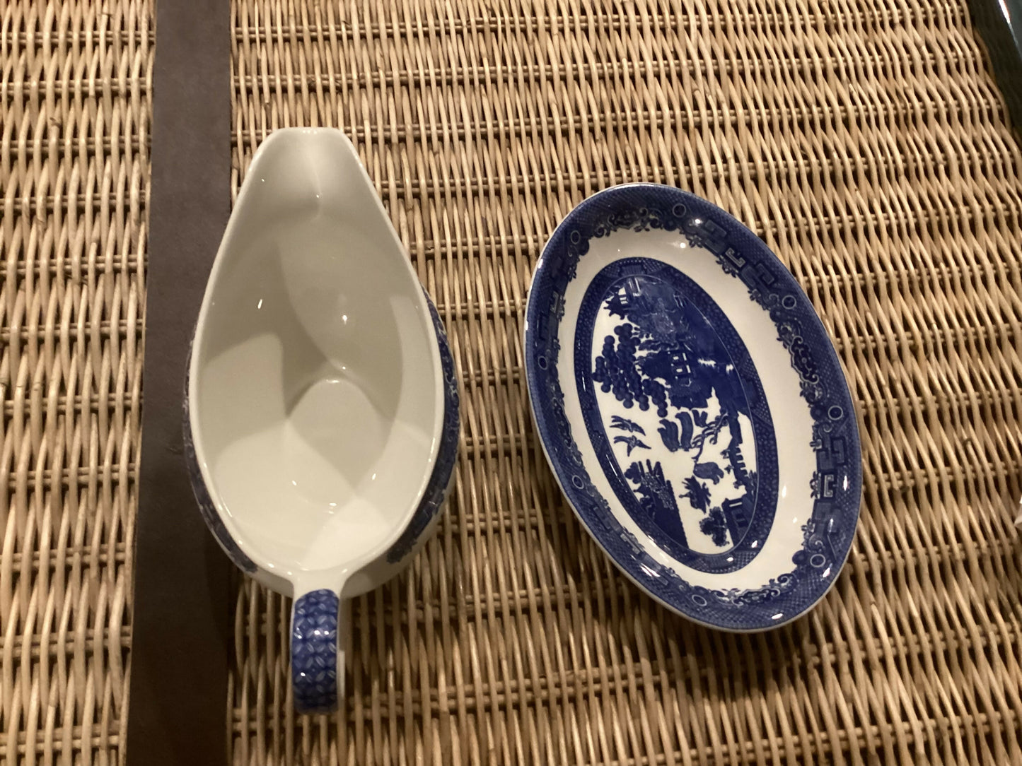 Willow Pattern Gravy Boat, Johnson Bros, England
