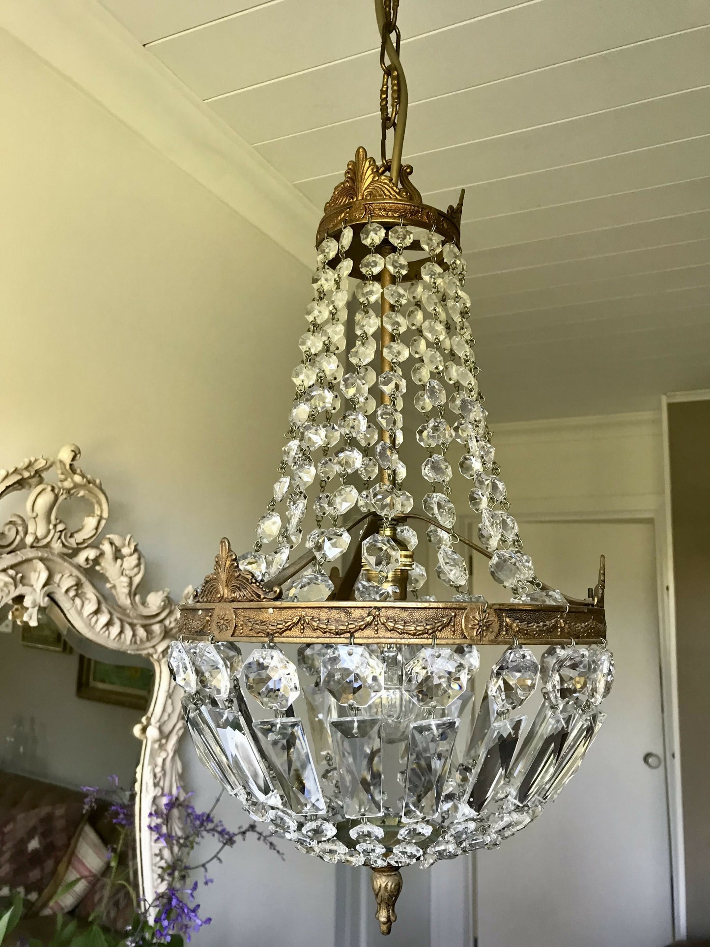 French Basket Style Chandelier