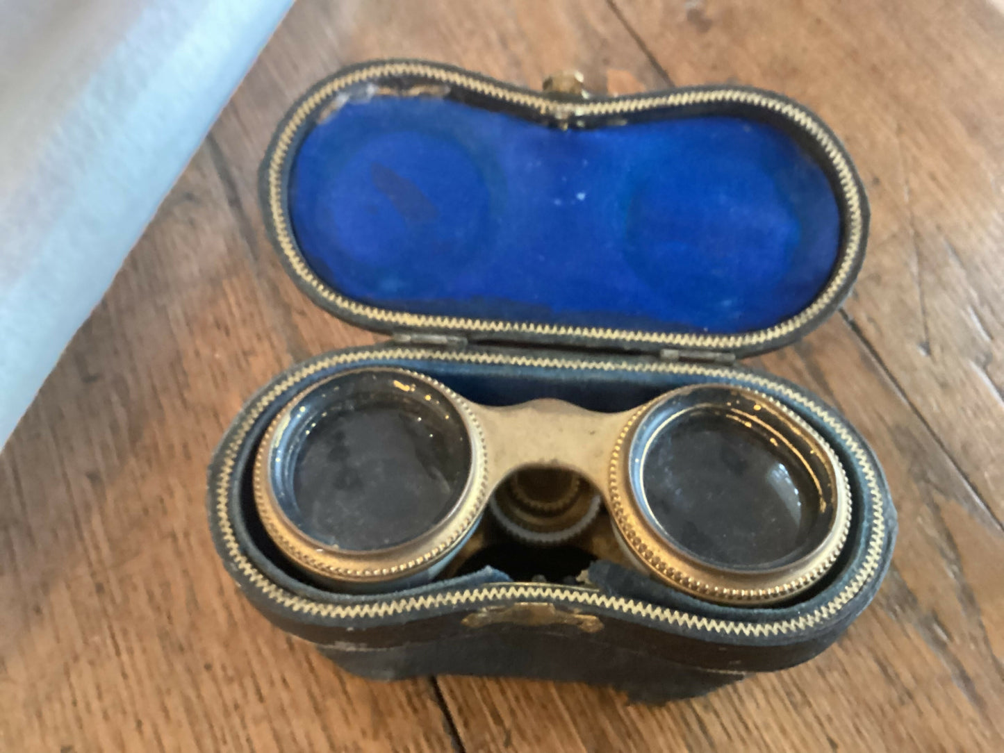 Art Deco Paris Opera Glasses, Mother of Pearl & Brass with original case