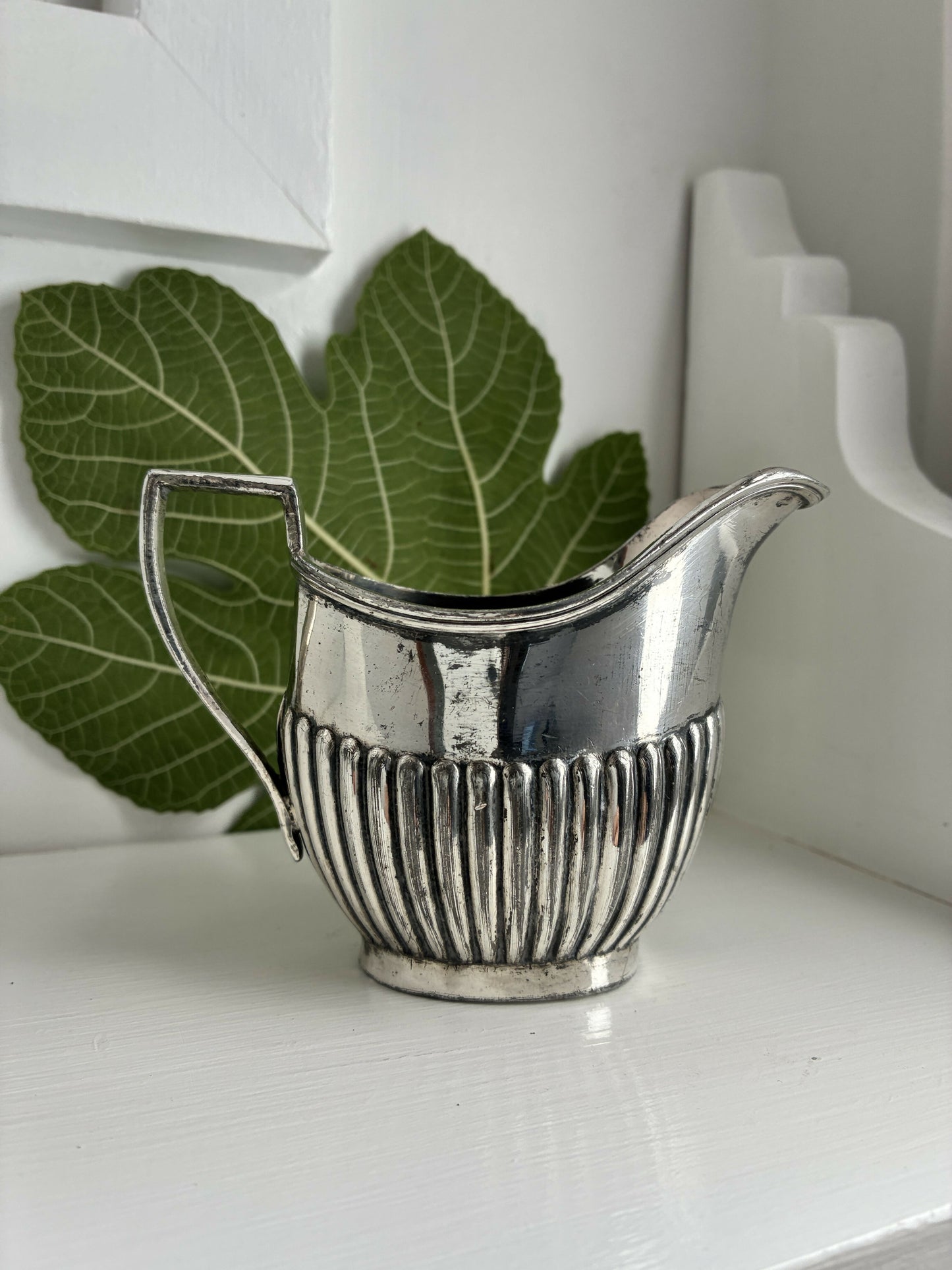 Reeded Silver Creamer Jug