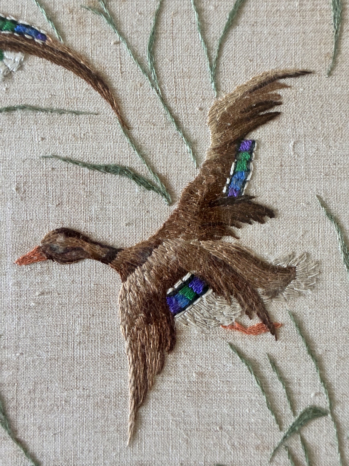 Crewel work Mallard Ducks