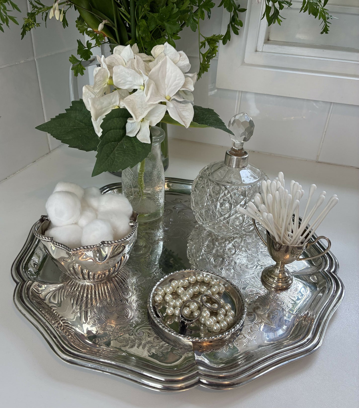 Round Silver Tray